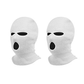 CTForest Two White Pieces Headrest Covers, Car Accessories Interior, Funny Headwear, Hooded Mask