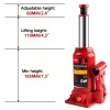 5 Ton 10000 lb Hydraulic Bottle Jack W/ Carrying Case
