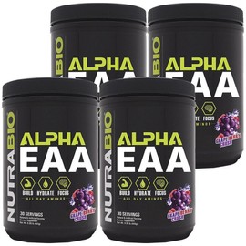Nutrabio Alpha EAA Cherry Grape Berry Crush, 4 pieces, 444g / 뉴트라바이오 알파 EAA 체리 그레이프 베리 크러쉬, 4개, 444g