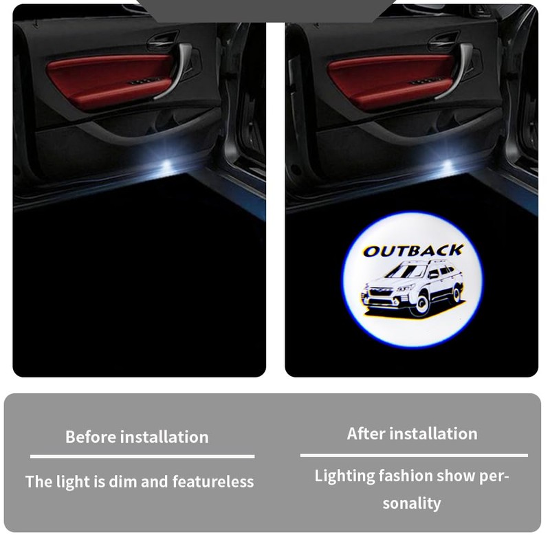 2 Pcs LED Car Door Logo Lights Courtesy Projector Laser