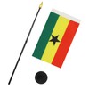 AZ FLAG Table Flag Ghana 15 x 10 cm golden