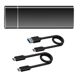 EGTMA Case Disco Ssd M.2 Nvme Con Cables Tipo C Y Usb Slim