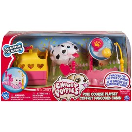 Chubby Puppies Dalmatian Puppy Weave Pole Course Playset Plus Carrier
