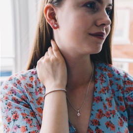 Philip Jones Silver Plated Friendship Set Created with Zircondia® Crystals