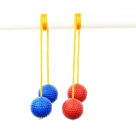 Kasteco 6 Pack Ladder Balls Ladder Toss Balls Ladder Ball Replacement Balls with Storage Bag for Toss Match (Red Blue)