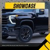 DewFlew 2Pcs 177.8mm Glossy Black Wheel Center Caps for Silverado