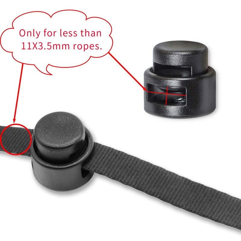 DYZD Single Hole Cord Lock Stoppers Plastic Spring Stop (10