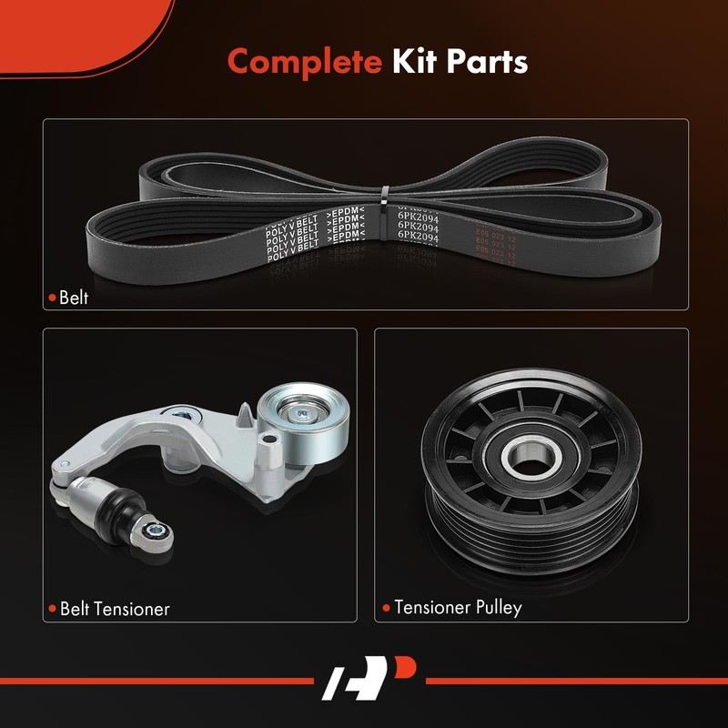 A-Premium Engine Serpentine Belt Drive Kit Compatible with Honda Civic