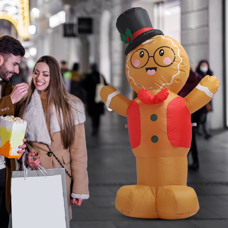 Valentines Day Inflatable Decoration with LED Lights Cute Boy Shape