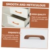 WOONEKY 5 Set Solid Wooden Cabinet Pull Handles Durable Furniture