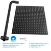 NearMoon Square Rain Shower Head With Extension Arm, Large Stainless