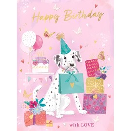 Noel Tatt General Female Birthday Card for Women/Girls - Dalmatian Dog & Gifts - Eco-Friendly & Recyclable