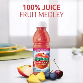 Tropicana 100% Fruit Medley Juice, Vitamin C, B & E, No Added Sugar (24 Bottles)