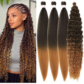 Honey Blonde Ombre Boho Hair for Braiding Synthetic Bohemian Braiding Hair for Boho Braids