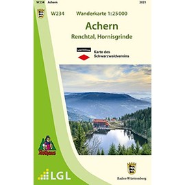 W234 Wanderkarte 1:25 000 Achern: Renchtal, Hornisgrinde