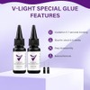 V Light Hair Extensions Black Glue with Remover Solution