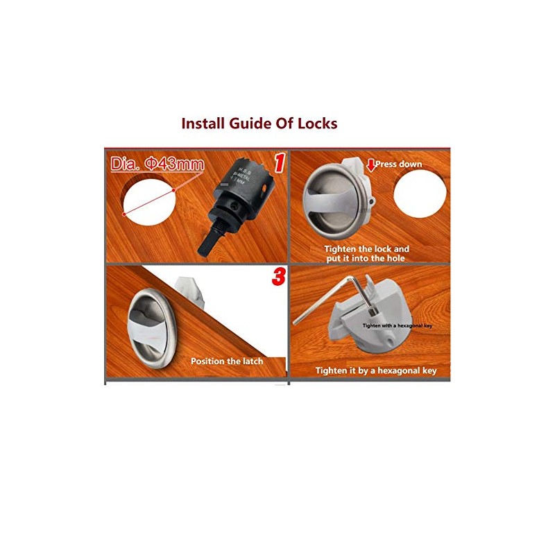 Riloer Caravan Caravan Cabinet Door Window Drawer Toilet Door Lock