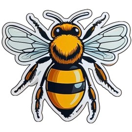 3PC 3'' Bee Sticker Vinyl Stickers, Laptop Decal, Water Bottle Sticker, Car Decal, Skateboard Stickers, Funny Stickers, Bumper Stickers, Gift for Lover 2