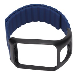 Silicone Magnetic Watch Band Watch Replacement Strap Adjustable Watch Wristband for TomTom Runner 2 Blue