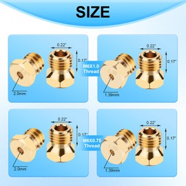 Natural Gas Orifice Nozzle Conversion Kit，Propane to Natural Gas Conversion Kit，DIY Burner Parts Brass Jet Nozzles，Compatible with Blackstone 28 Inch and 36 Inch Griddles, Rangetop Combo, Tailgater.