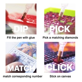 Bimkole DIY 5D Diamond Painting Accessories Cactus, Green Plants Diamond Painting Kit Full Round Drill Painting by Numbers Painting Embroidery Cross Stitch Diamond Decoration 30 x 40 cm