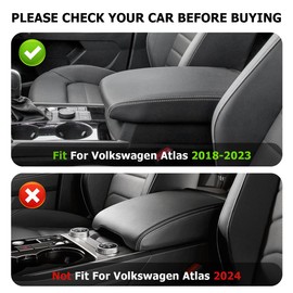 INTGET Center Console Armrest Cover for VW Volkswagen Atlas Accessories 2018 2019 2020 2021 2022 2023 VW Atlas Cross Sport Accessories