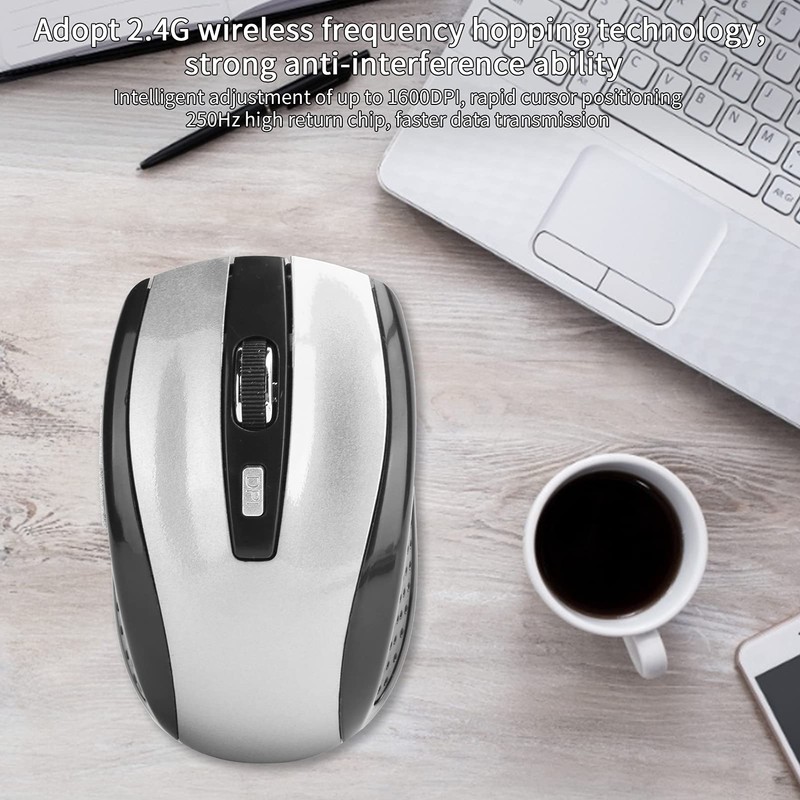 ciciglow Wireless Mouse, Silent Mouse 2.4G Portable Mobile Optical Mouse