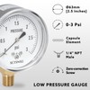 SCTSNSR 0 to 3 Psi Low Pressure Gauge, Capsule Measurement