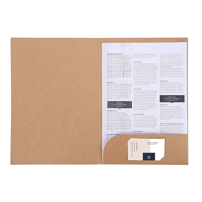A4 Individual Folder File Case, Set of 10, Kraft Paper,