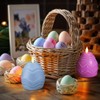 MTLEE 3 Pcs Easter Egg Flameless Candles 3 Color Scented