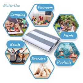 Plastic Straw Water Resistant Outdoor Rug 8x10 | Outdoor Rugs for Patio, Deck, Porch, Entryway | Fade Resistant Outside Area Rug | 7'11'' x 10'3'' Gray