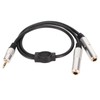 3.5mm to Dual 6.35mm Cable Male to Dual Female Plug