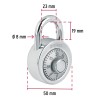 Hermex CD-50CP Blister Disc Combination Padlock