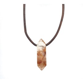 Crystal Point Necklace - Healing Stone, Women Crystals Jewelry, Men Gift to Girlfriend, Girls Choker, Mens Gifts, Best Friend Present, Fine Pendants, Cute Gemstone, Chakra Pendant (Lepidocrocite)