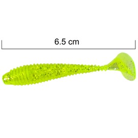 SEABUZZ Rubber Fish Fishing Lure Set 5 Pieces x 65 mm - Rubber Bait for Catfish and Zander & Pike - Trout & Perch Artificial Bait - Predator Fish Fishing Set - Fresh and Saltwater Fishing Equipment