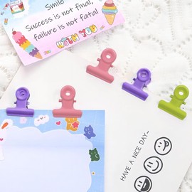 Coideal clips de papel de bulldog de colores, paquete de 30 pequeños de 0.87 pulgadas de metal mini clip de dinero para etiquetas, bolsas, tiendas, oficina y cocina del hogar