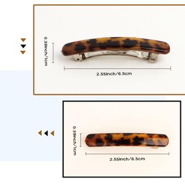 CUSARA Vintage Hair Barrettes for Women Girls 8PCS French Elegant Tortoise Hair Clips Barrettes 2 Types （8 Colors)