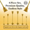 Gold Candlestick Holders Set of 6 – Decorative Taper Candle