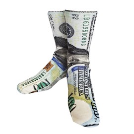 KACOLOR - Calcetines de tubo para hombre con estampado 3D, Dinero, 1