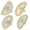 SUNYIK Pack of 4 Irregular Agate Slice Cabinet Knobs with