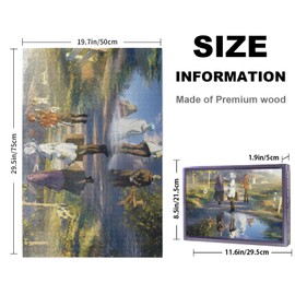 Anime Jigsaw frieren Puzzles Adults 1000 Pieces Wooden Collage Puzzle 29.5x20 in (frieren 3)