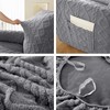 vctops 8 Pieces Geometric Jacquard Plush Recliner Sofa Covers Soft
