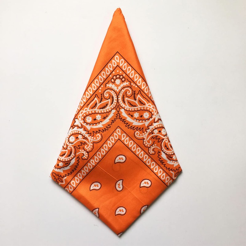Trifong Bandana, 100% Cotton, Cashew Nut Pattern, Paisley Handkerchief, Unisex,
