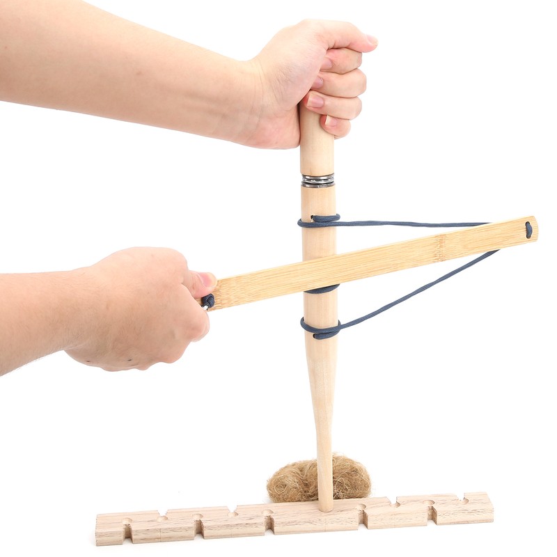 Single Vesion Emergency Gear Props Paulownia Material Outdoor Bow Drill