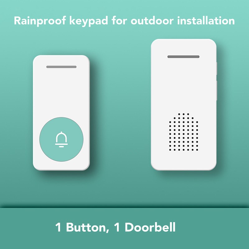 Wireless Doorbell 5 Level Volume 200 Meter Long Range Home