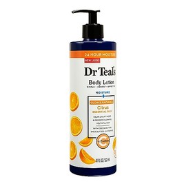 Dr Teal's, Loción Corporal Radiante con Vitamina C, Cítricos, Cacao y Karité 532 ml