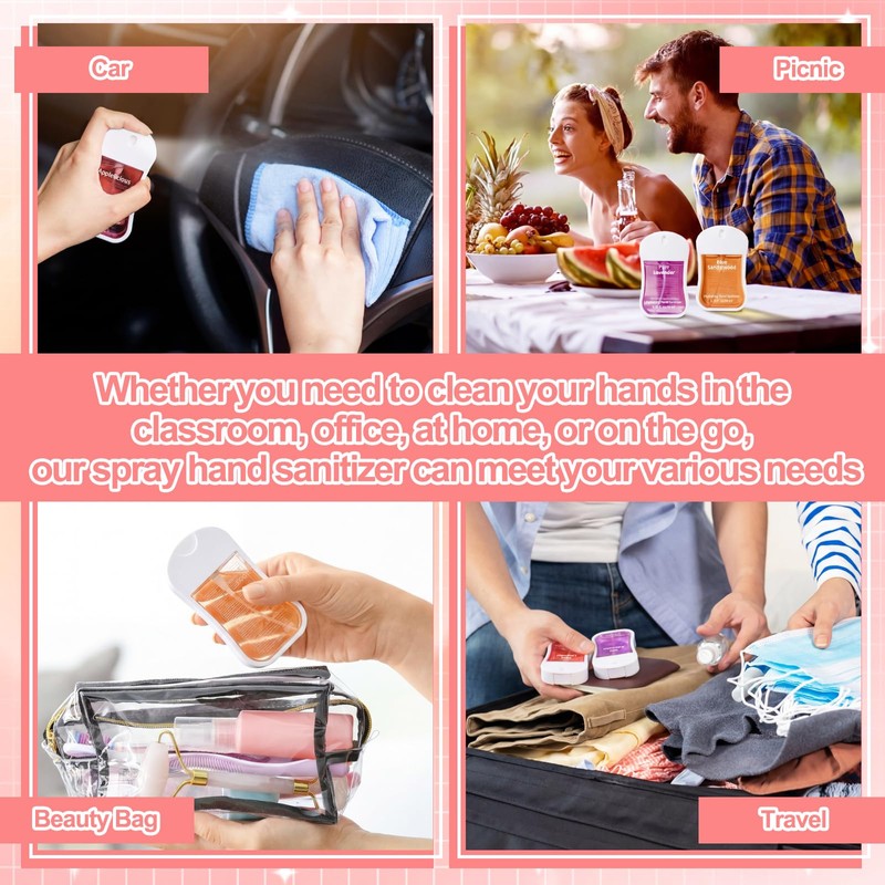 Dansib 24 Pcs Hydrating Hand Sanitizer Spray Bulk