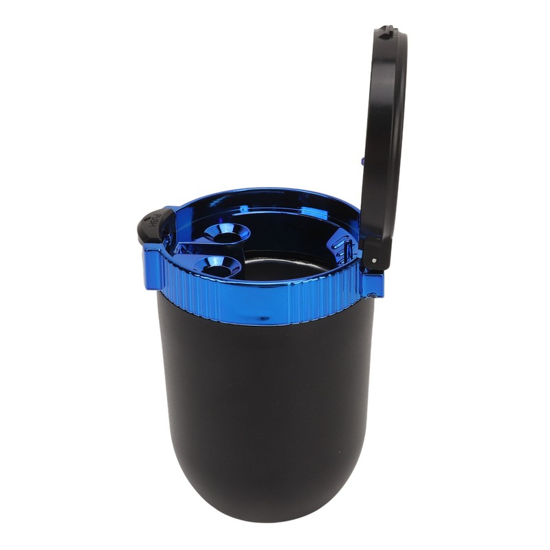 2Pcs Car Ashtray with LED Blue Light Portable Removable Car