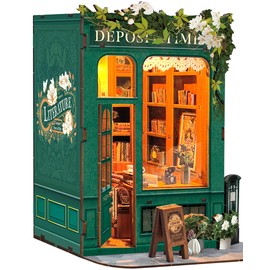 Book Nook Kit for Adults, Booknook DIY Miniature House Kit, 3D Wooden Puzzles for Adults, Wood Gifts for Book Lovers Women Friends - Moments in Time