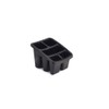 Black Plastic Cutlery Holder Sink Tidy Drainer Organiser Rack Spoon